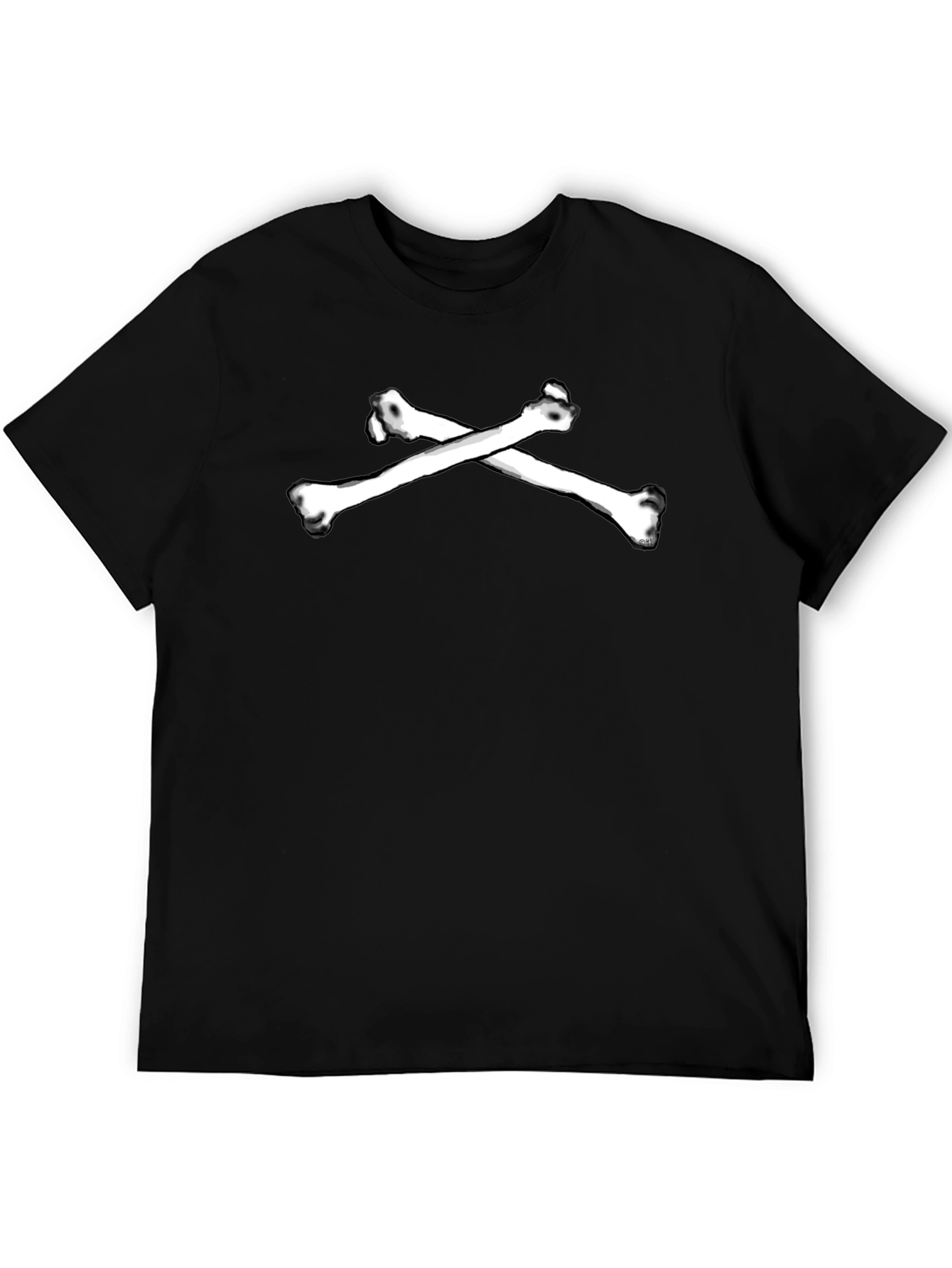 Camiseta Negra con Huesos Cruzados