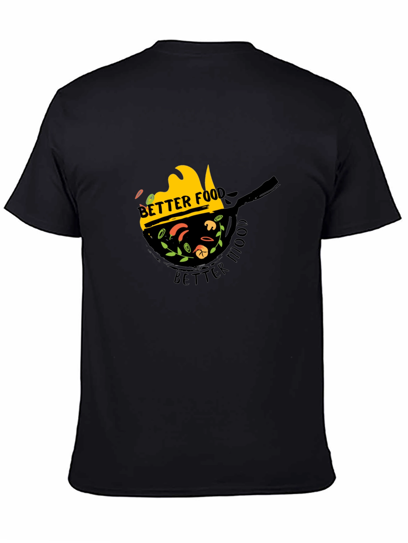 Camiseta Negra Better Food Better Mood