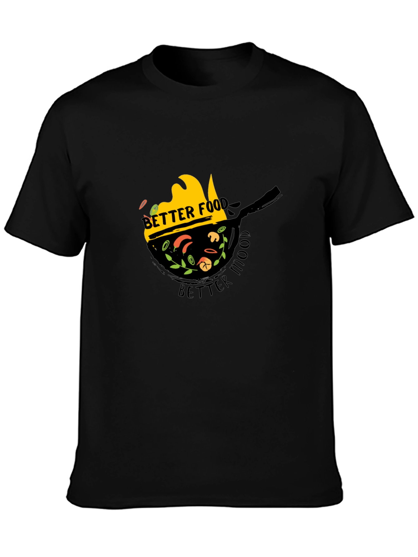 Camiseta Negra Better Food Better Mood