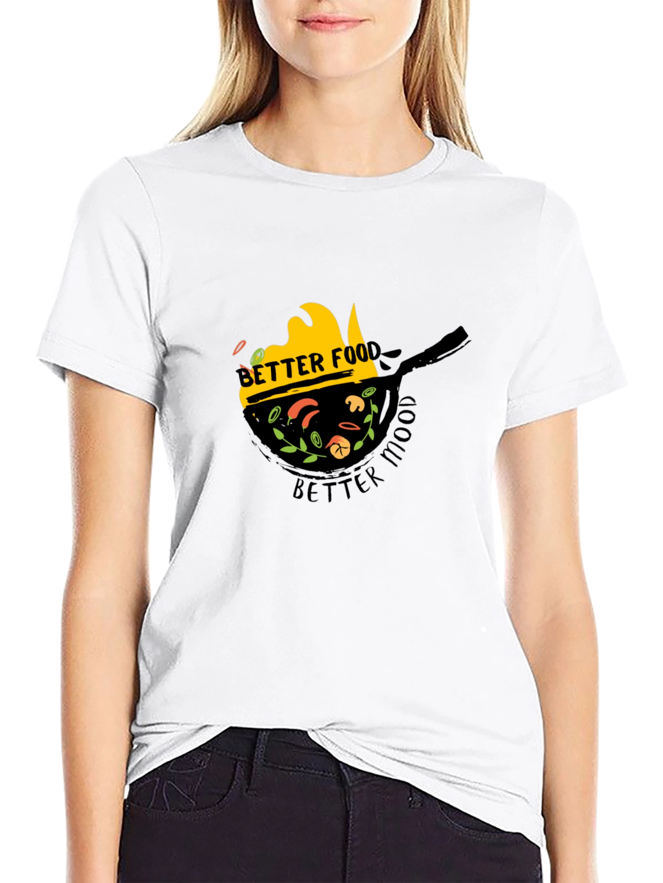 Camiseta Negra Better Food Better Mood