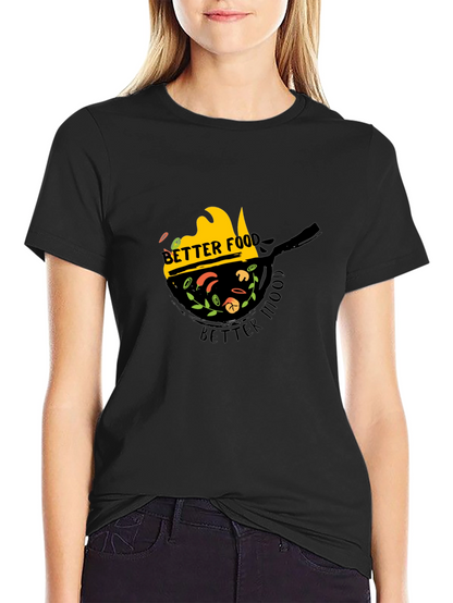Camiseta Negra Better Food Better Mood