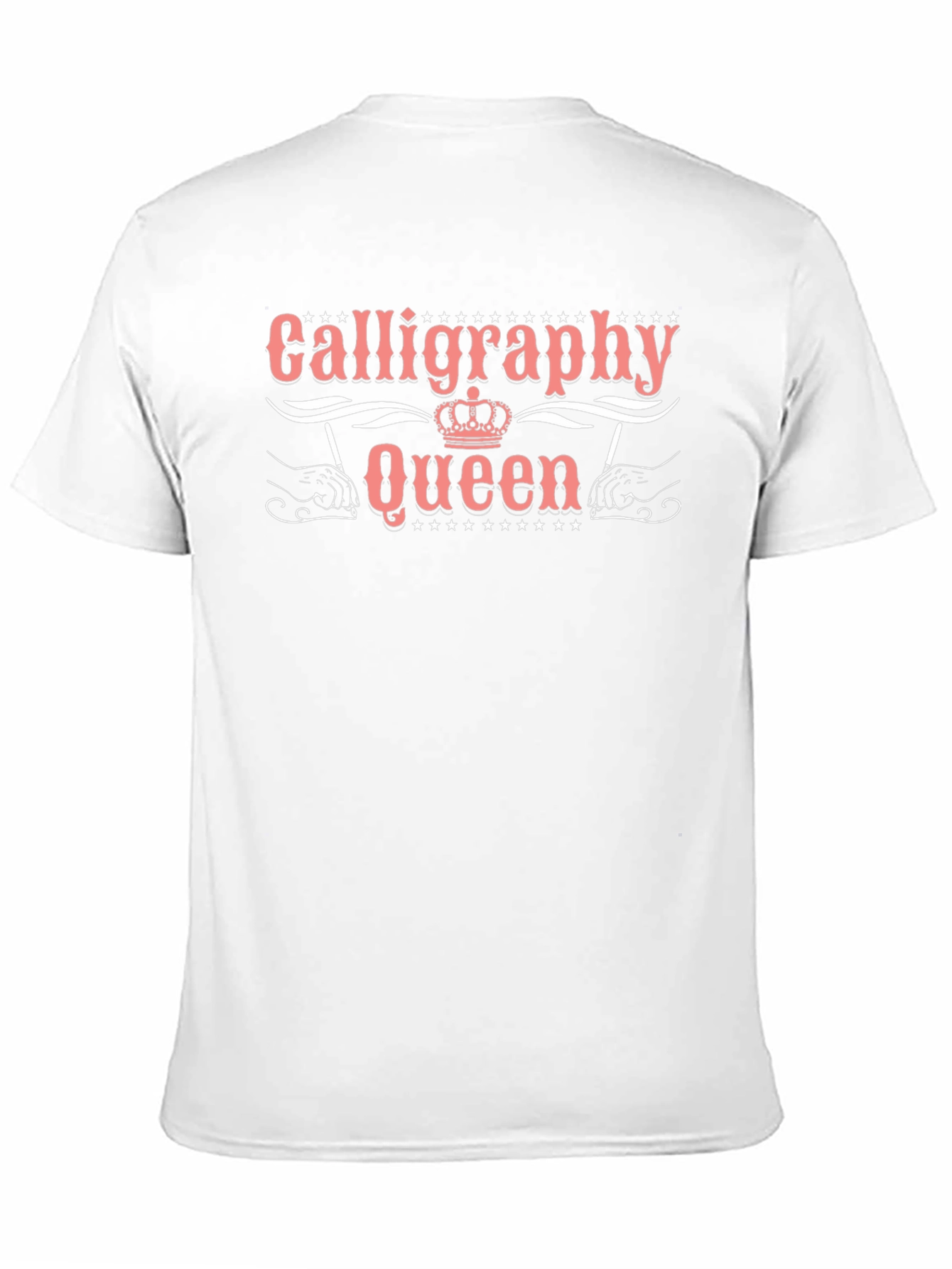Camiseta Negra Calligraphy Queen para Amantes de la Caligrafía