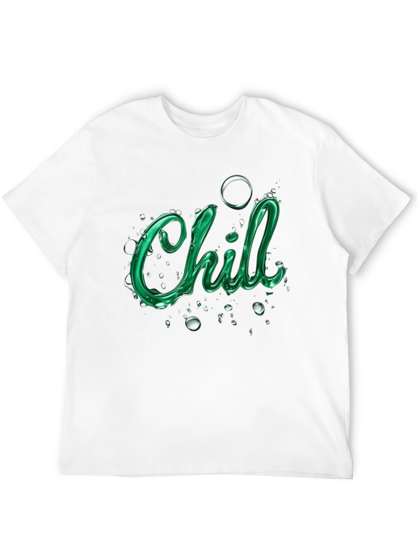Camiseta Negra con Diseño Chill Verde