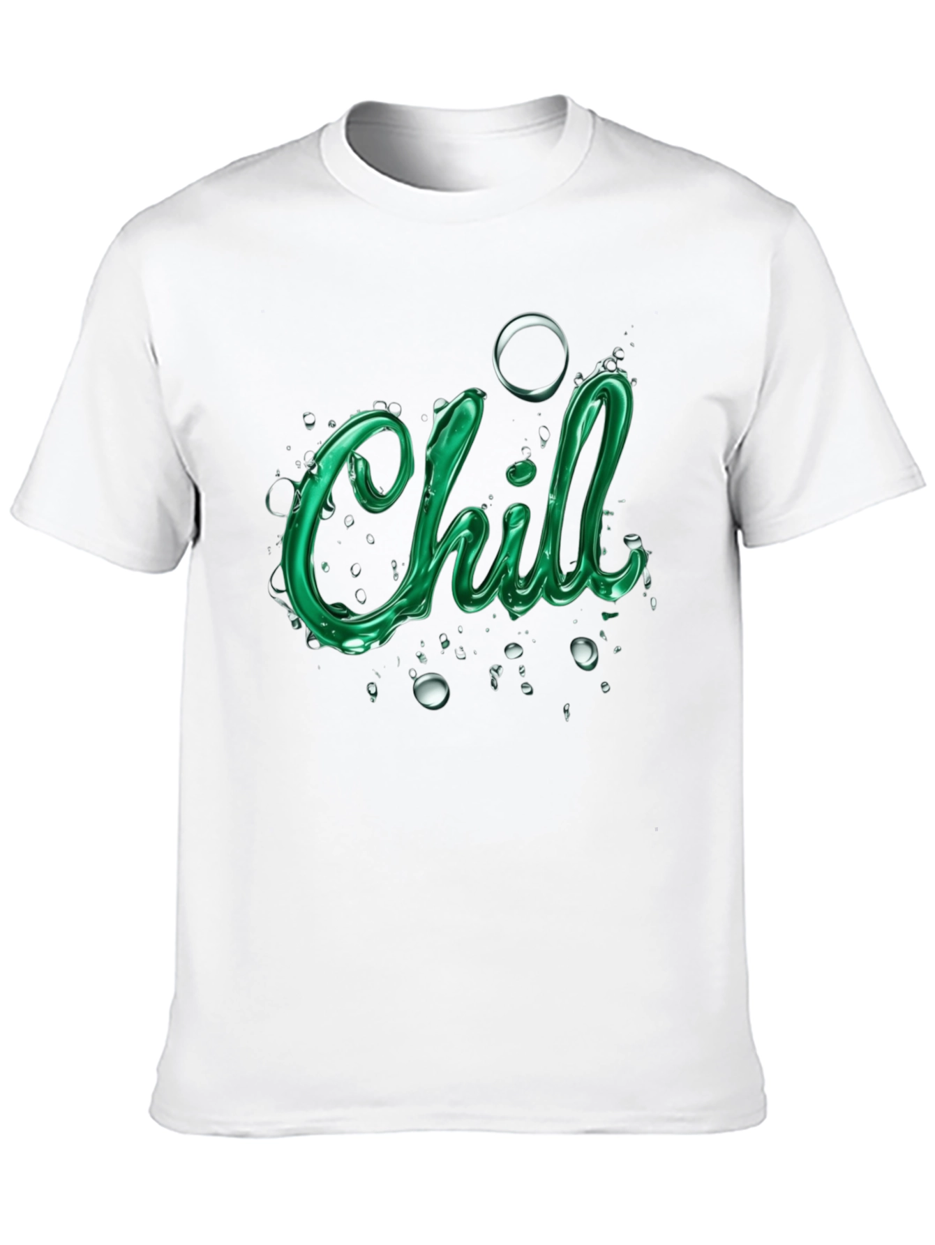 Camiseta Negra con Diseño Chill Verde