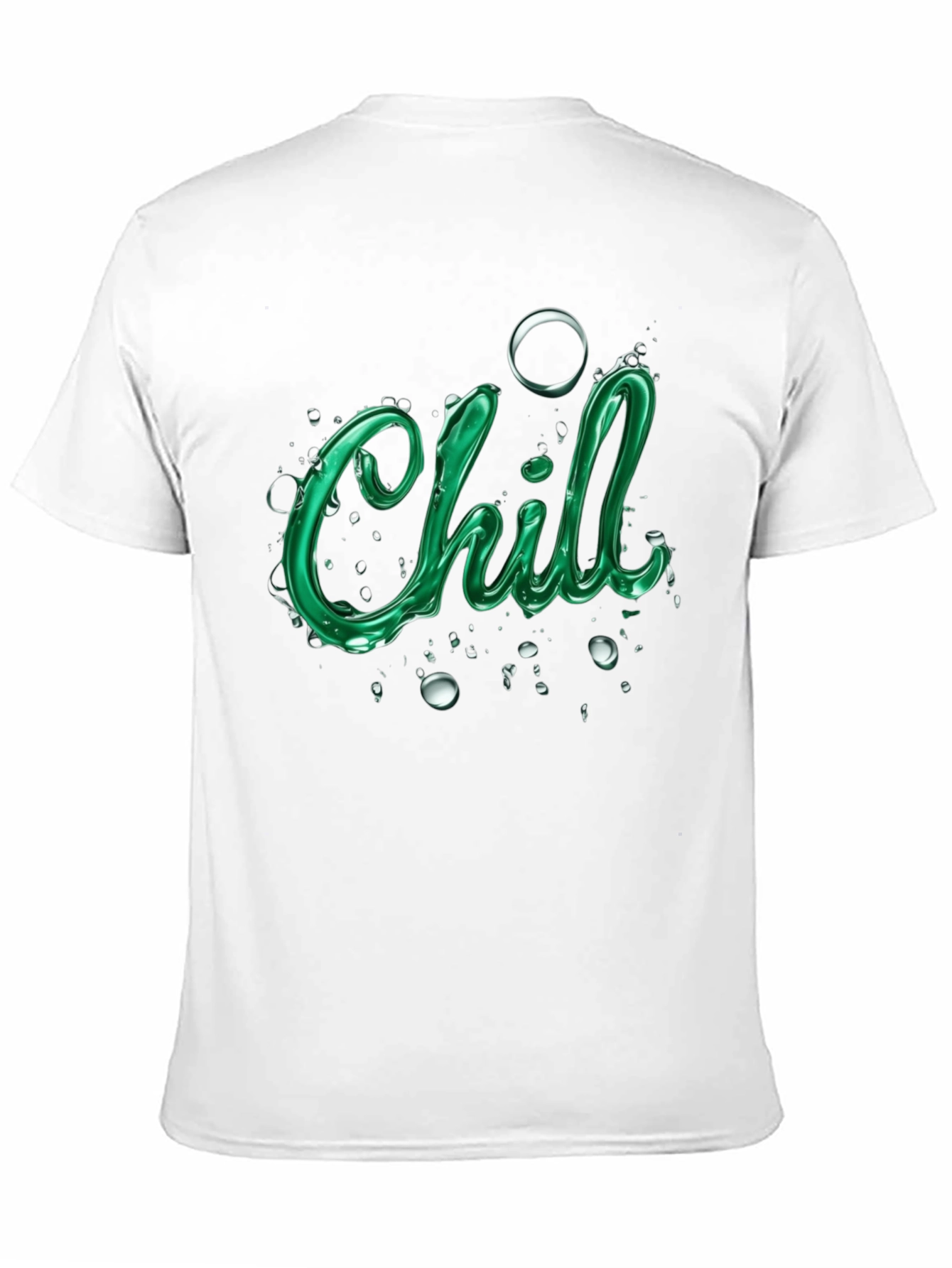 Camiseta Negra con Diseño Chill Verde