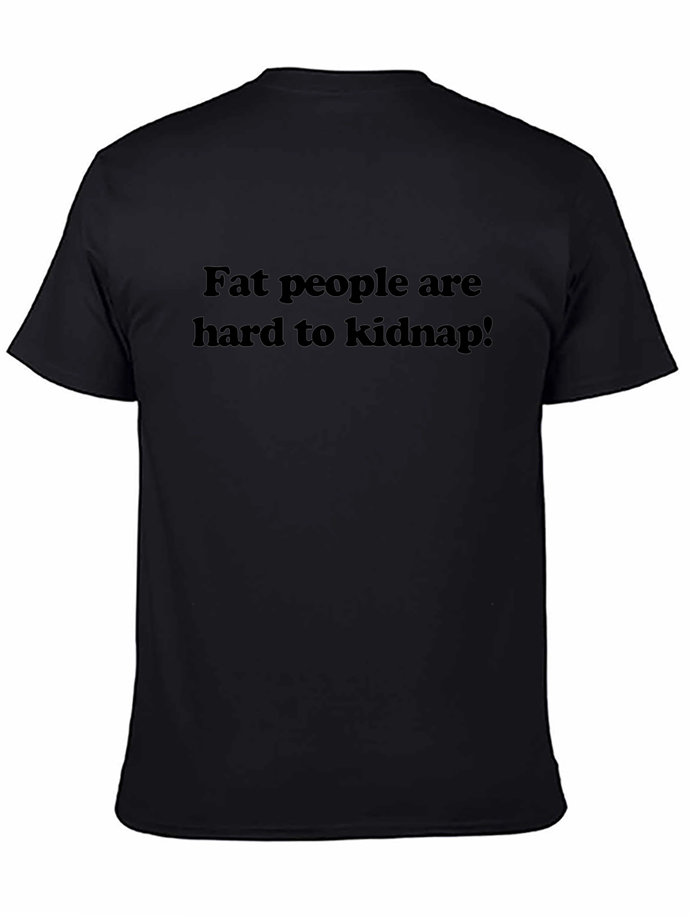 Camiseta Negra con Mensaje Humorístico