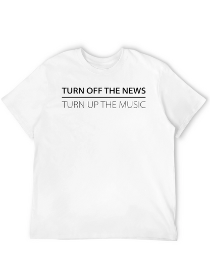Camiseta Negra: Apaga las Noticias Sube la Música