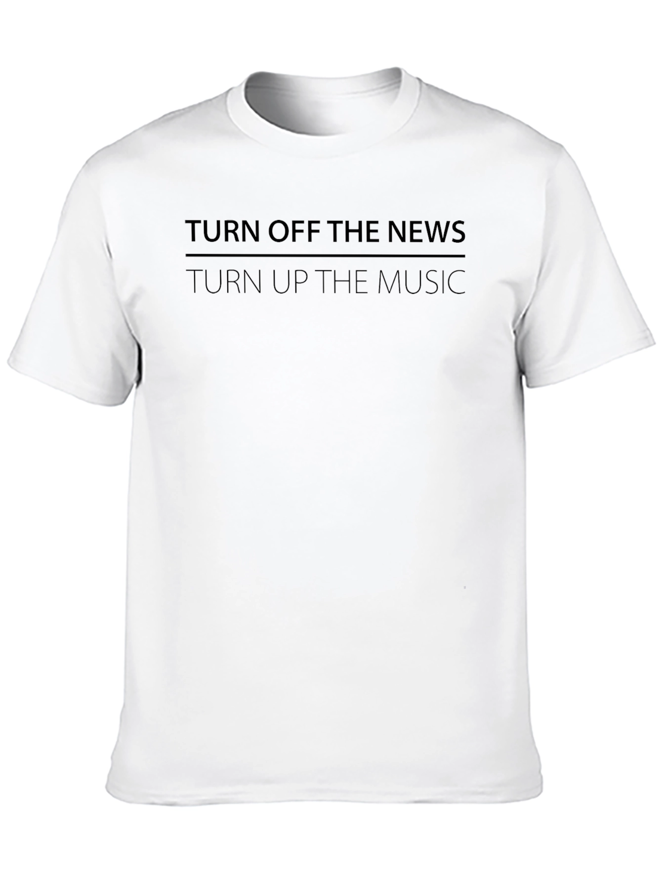 Camiseta Negra: Apaga las Noticias Sube la Música