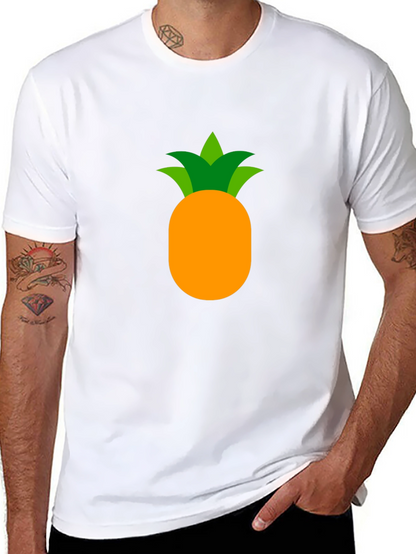 Camiseta Negra con Diseño de Piña Tropical