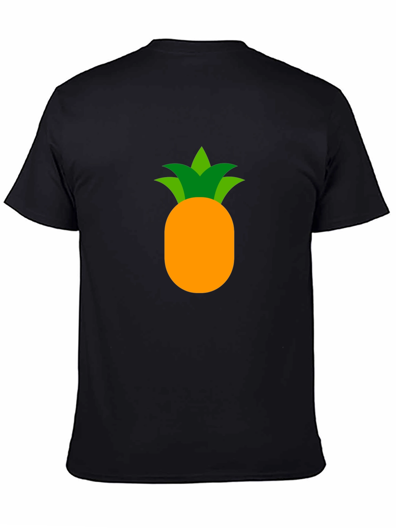 Camiseta Negra con Diseño de Piña Tropical