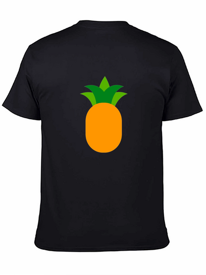 Camiseta Negra con Diseño de Piña Tropical