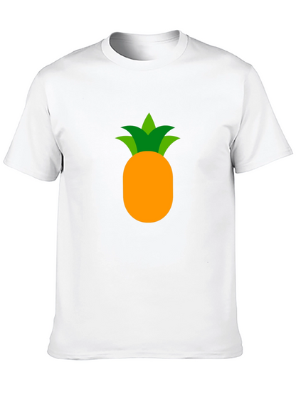 Camiseta Negra con Diseño de Piña Tropical