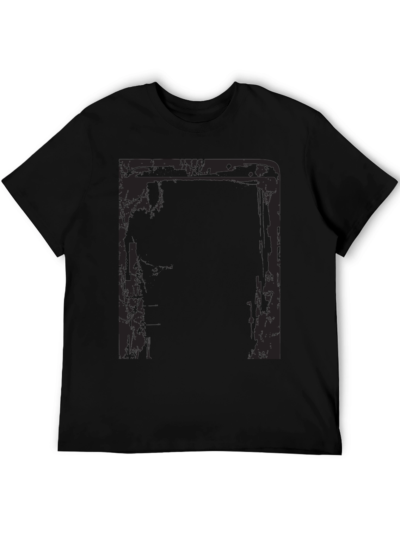 Camiseta Negra Estampada para Hombre