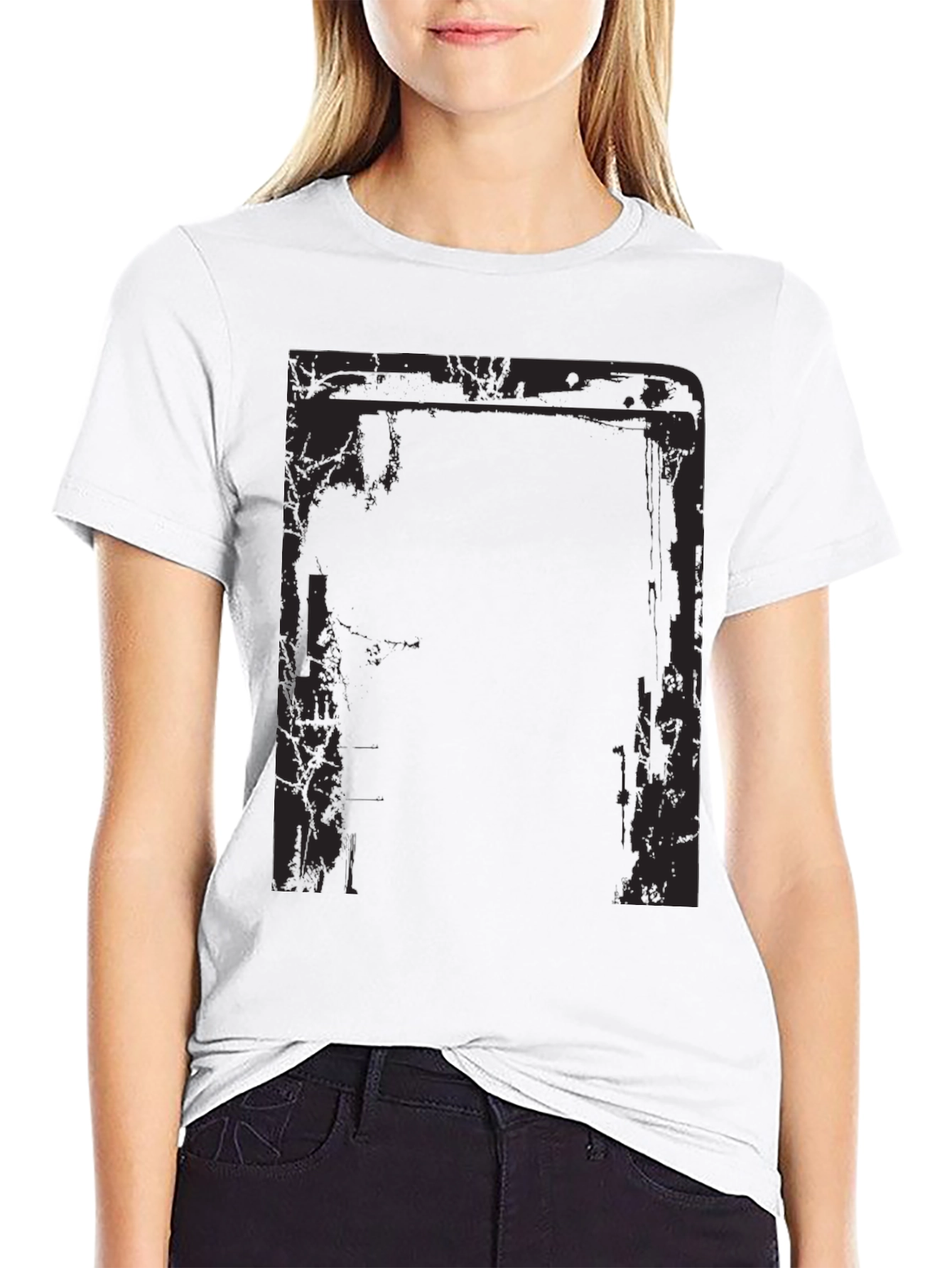 Camiseta Negra Estampada para Hombre