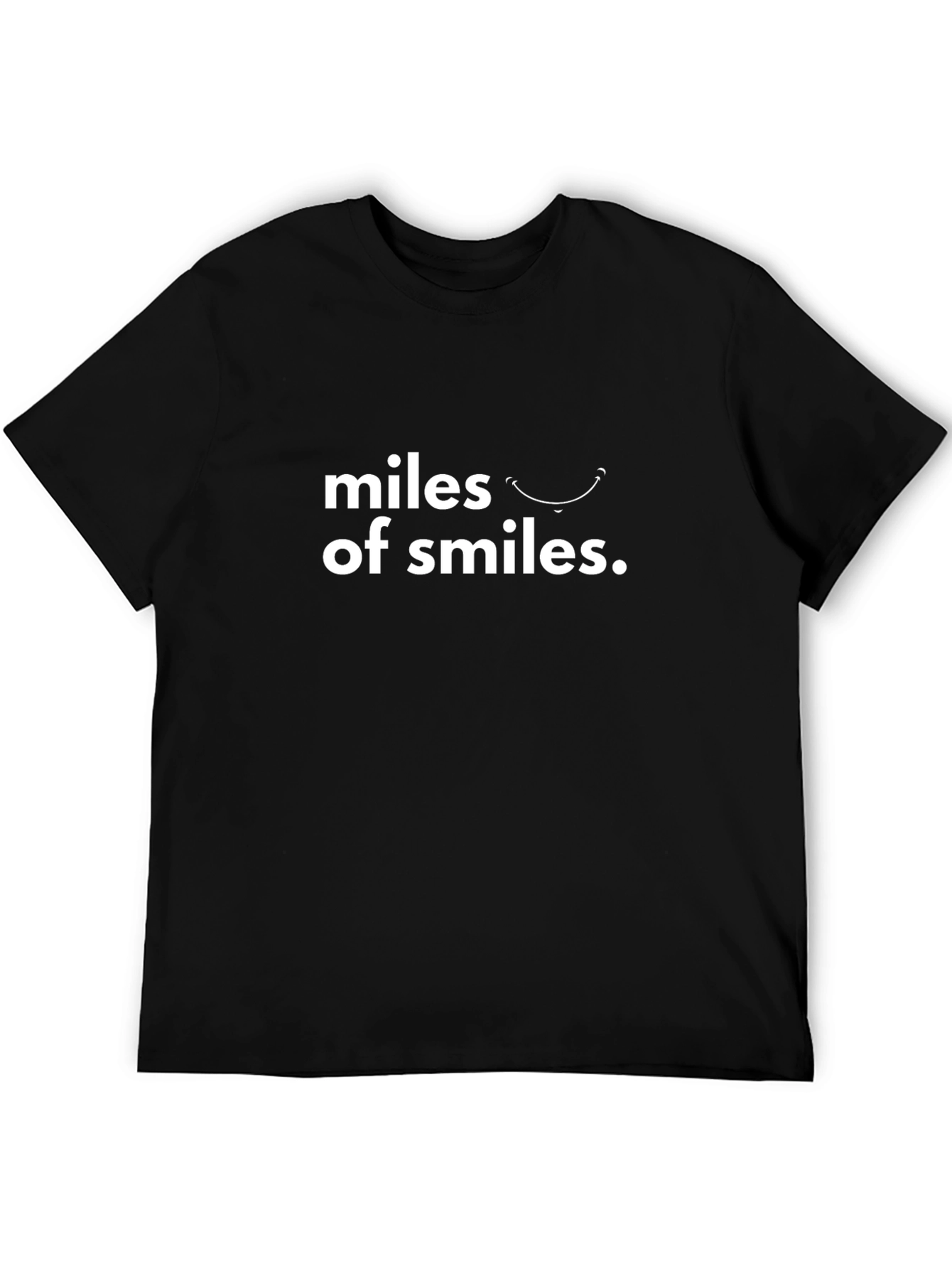 Camiseta Negra Miles of Smiles para Hombre