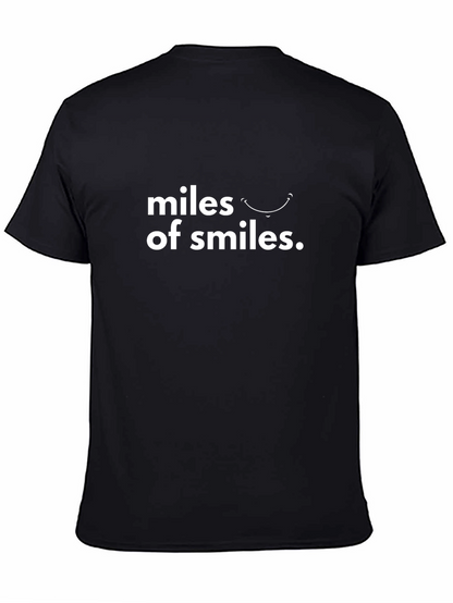 Camiseta Negra Miles of Smiles para Hombre