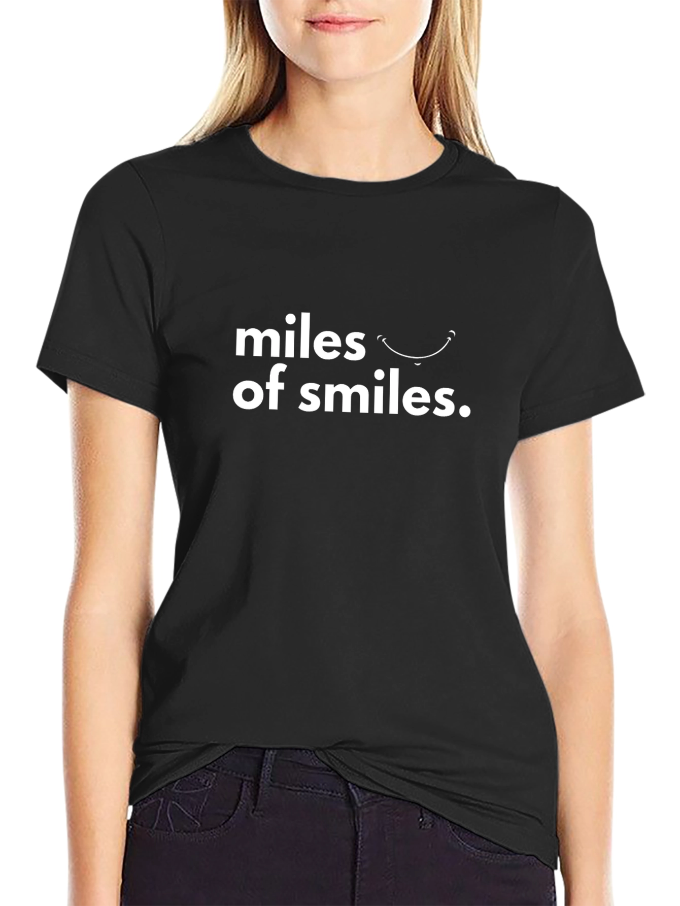 Camiseta Negra Miles of Smiles para Hombre