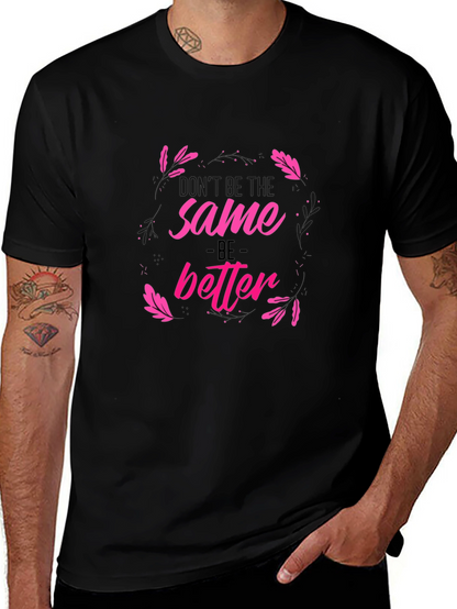Camiseta Negra Estampada Sé Mejor
