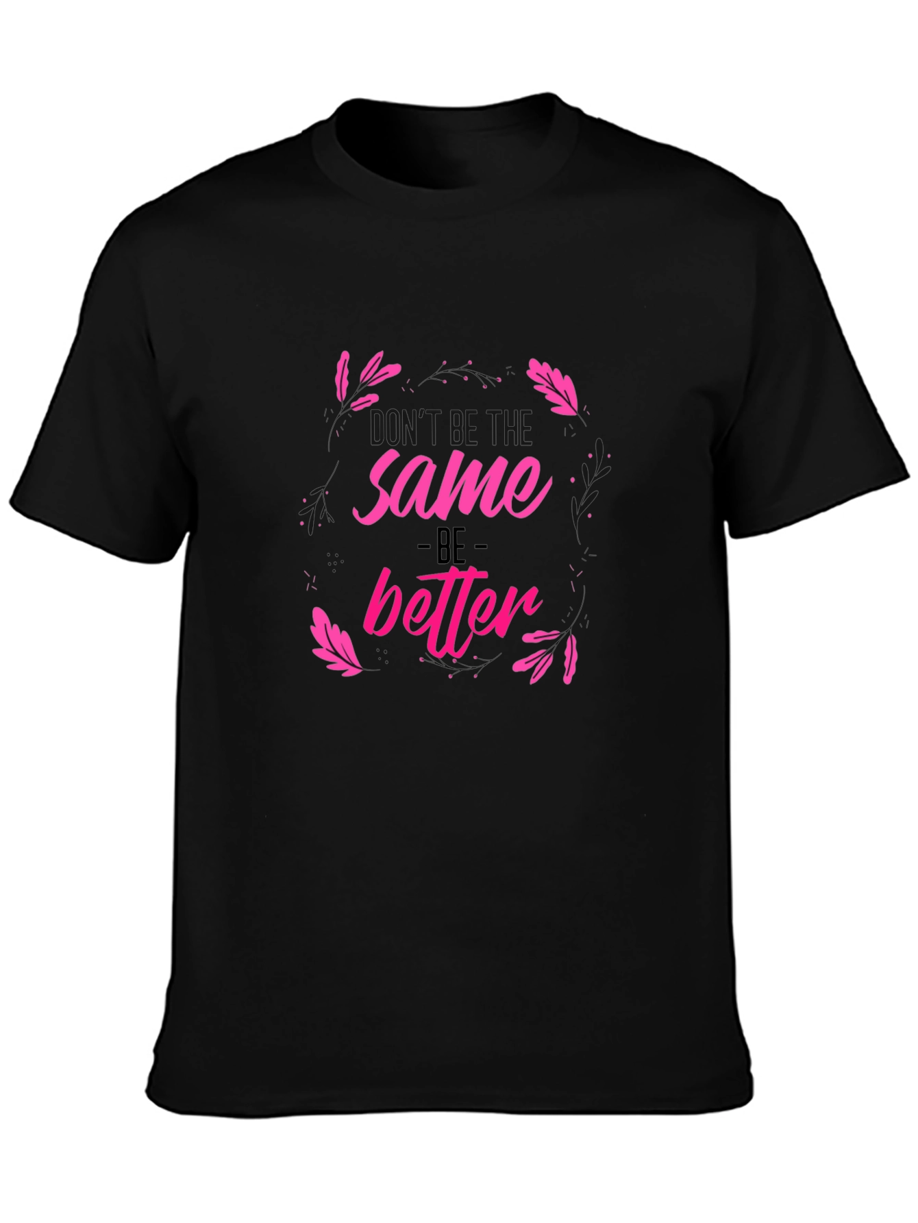 Camiseta Negra Estampada Sé Mejor