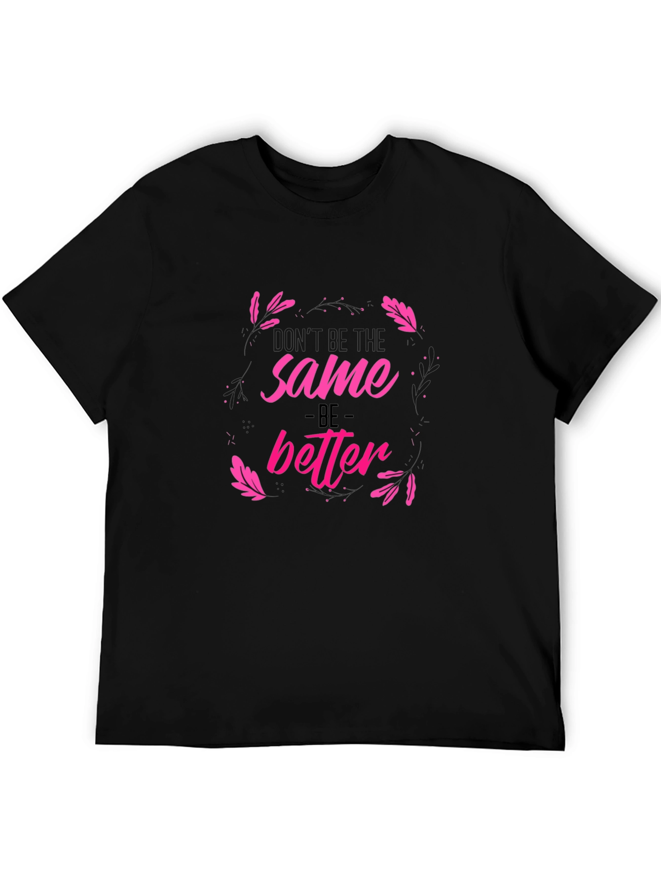 Camiseta Negra Estampada Sé Mejor