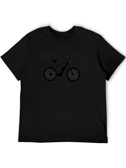 Camiseta Negra La Vida es un Hermoso Paseo
