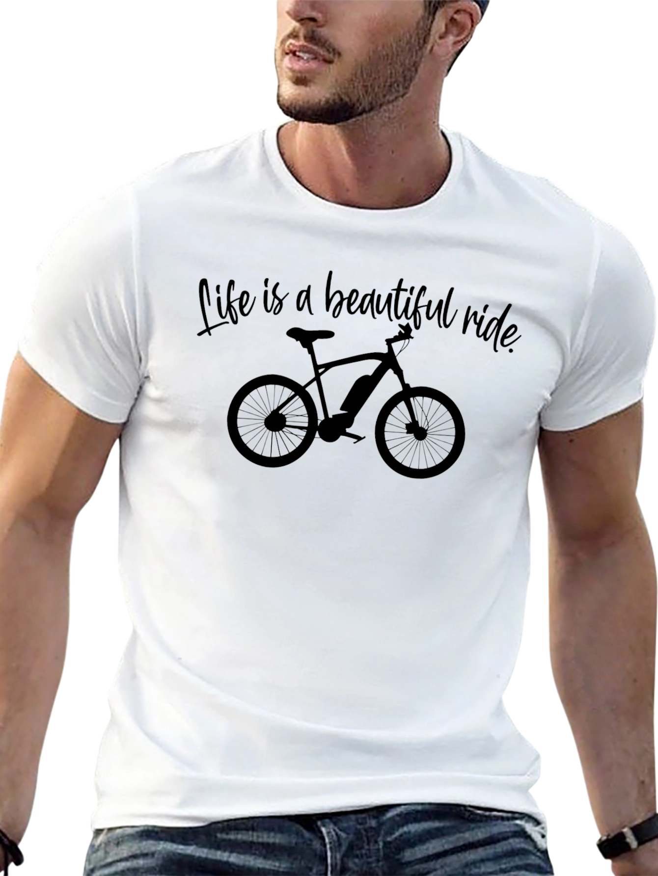 Camiseta Negra La Vida es un Hermoso Paseo