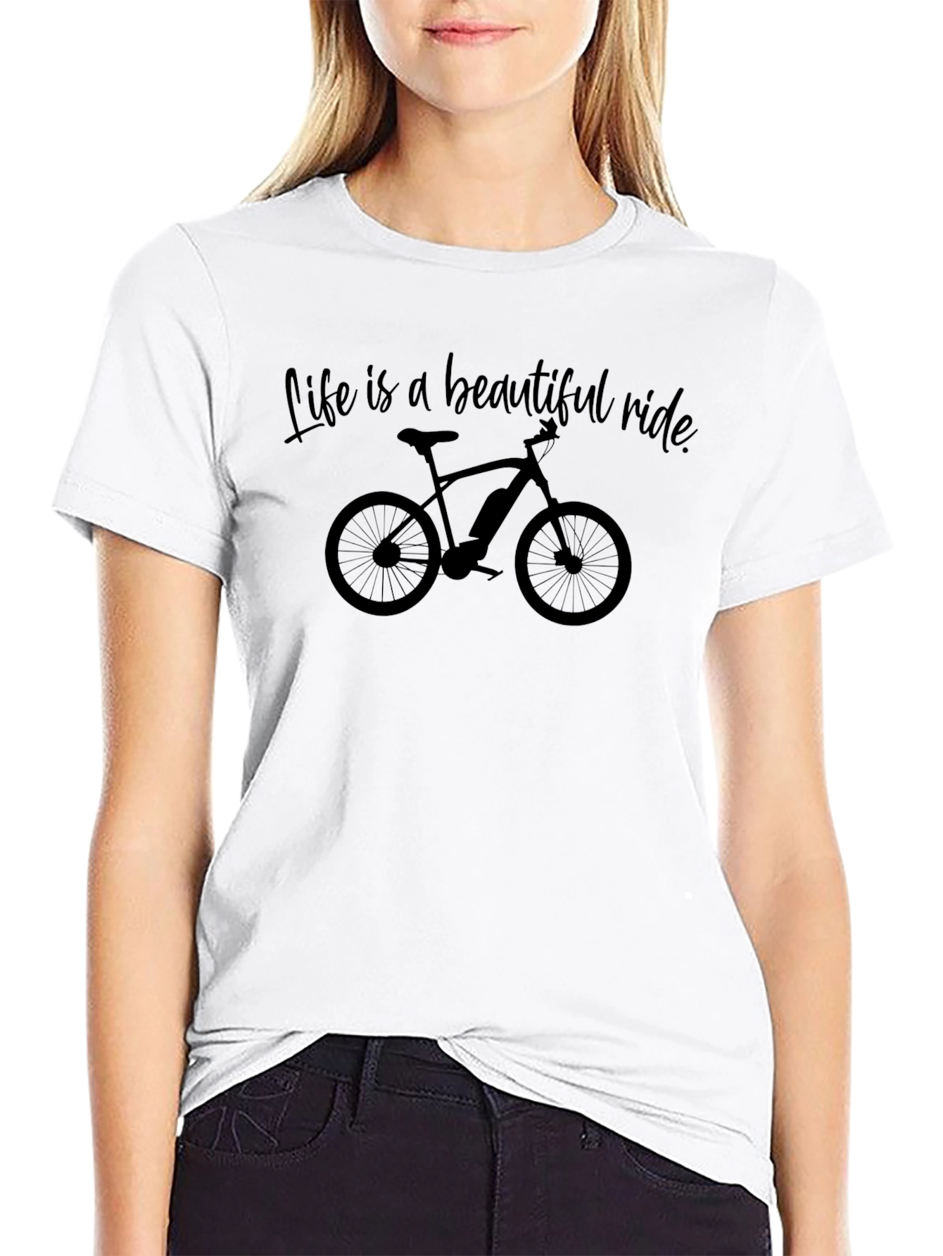 Camiseta Negra La Vida es un Hermoso Paseo