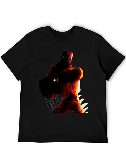 Camiseta Negra con Diseño Gráfico de Personaje Monstruoso