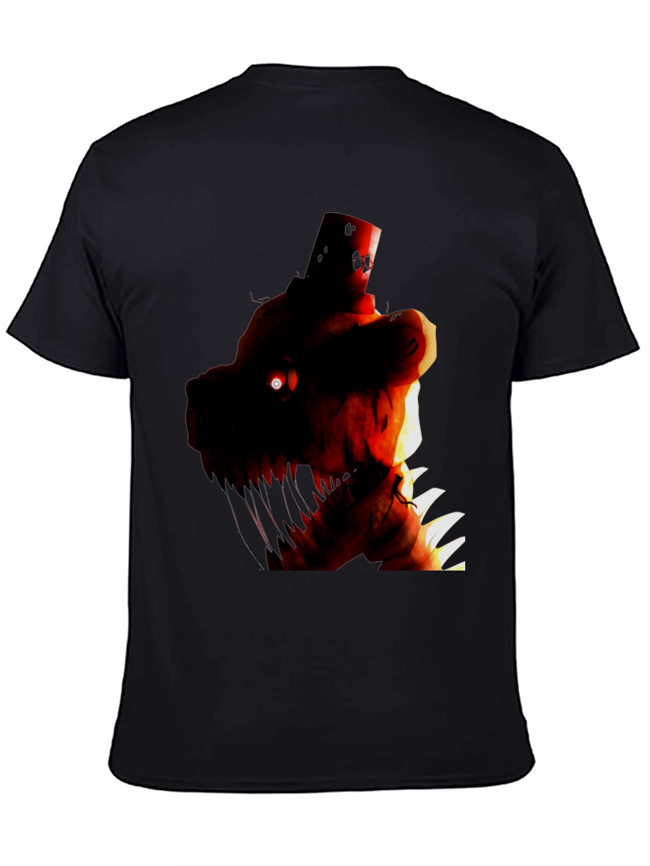 Camiseta Negra con Diseño Gráfico de Personaje Monstruoso