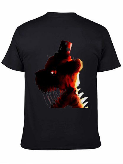 Camiseta Negra con Diseño Gráfico de Personaje Monstruoso
