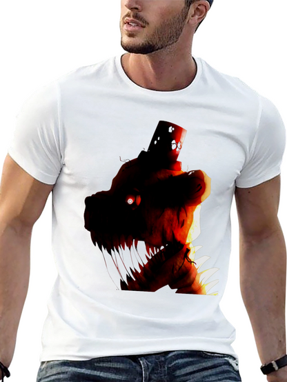 Camiseta Negra con Diseño Gráfico de Personaje Monstruoso
