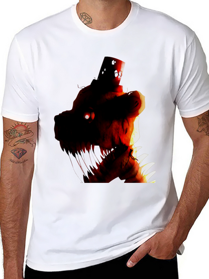 Camiseta Negra con Diseño Gráfico de Personaje Monstruoso