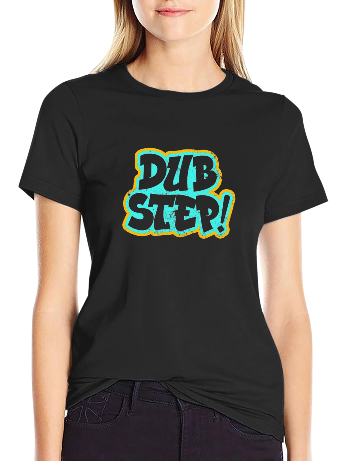 Camiseta Negra con Diseño Dubstep