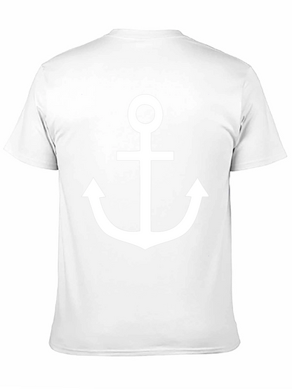 Camiseta Negra con Ancla Blanca Estilo Náutico