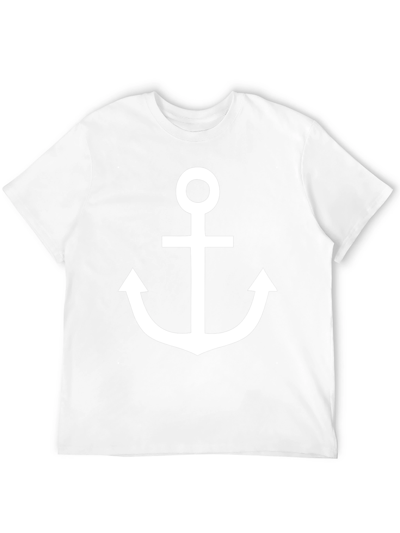 Camiseta Negra con Ancla Blanca Estilo Náutico