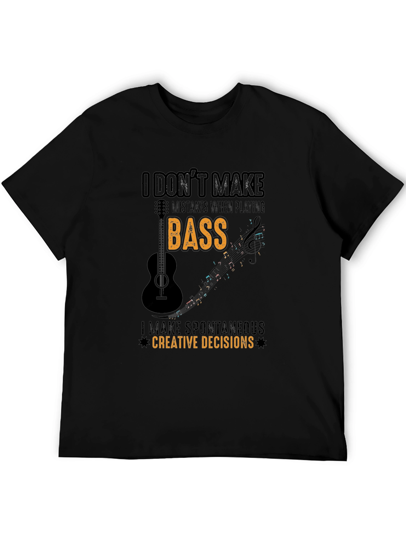 Camiseta Negra: Bajo Decisiones Creativas