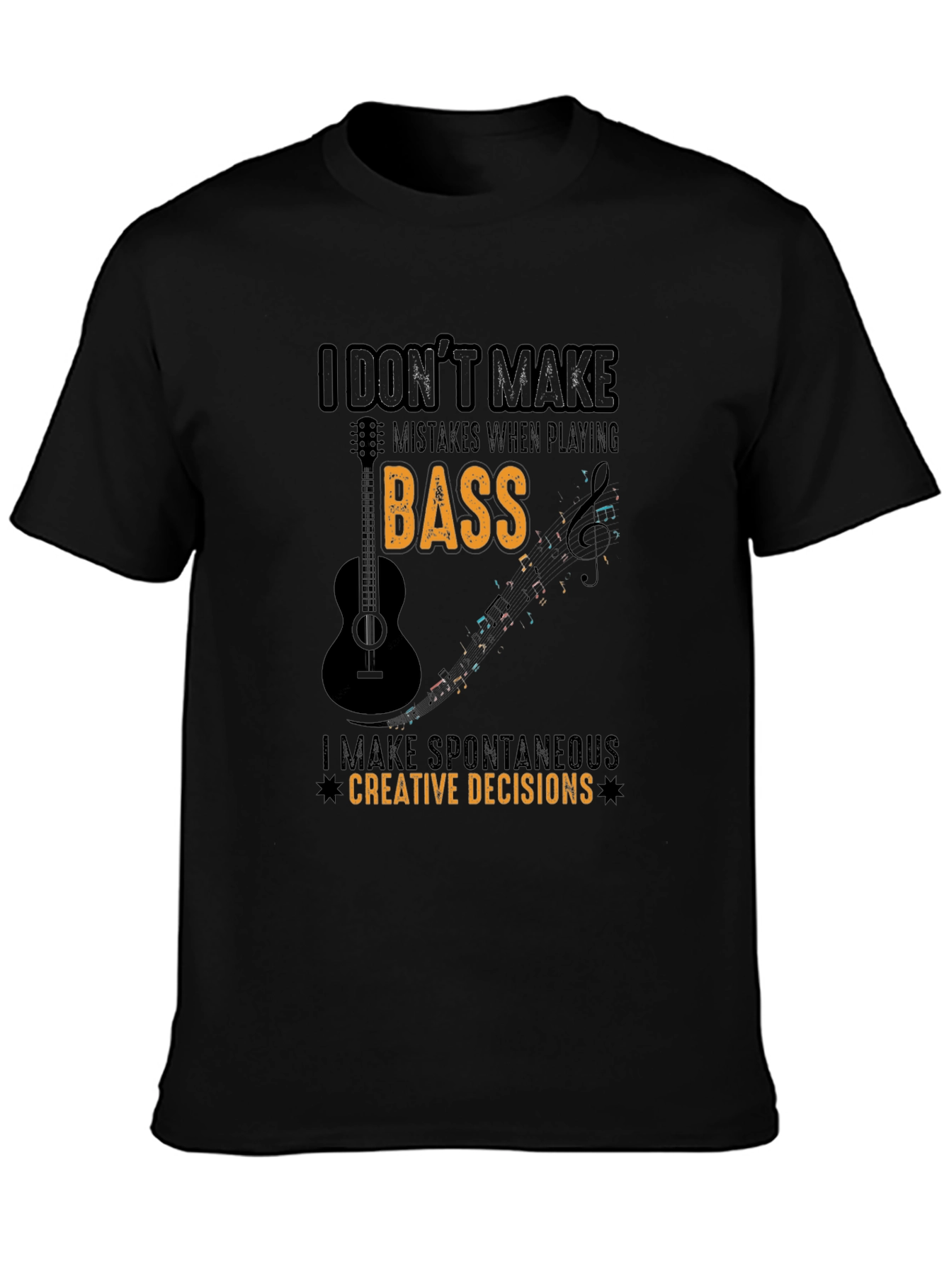 Camiseta Negra: Bajo Decisiones Creativas