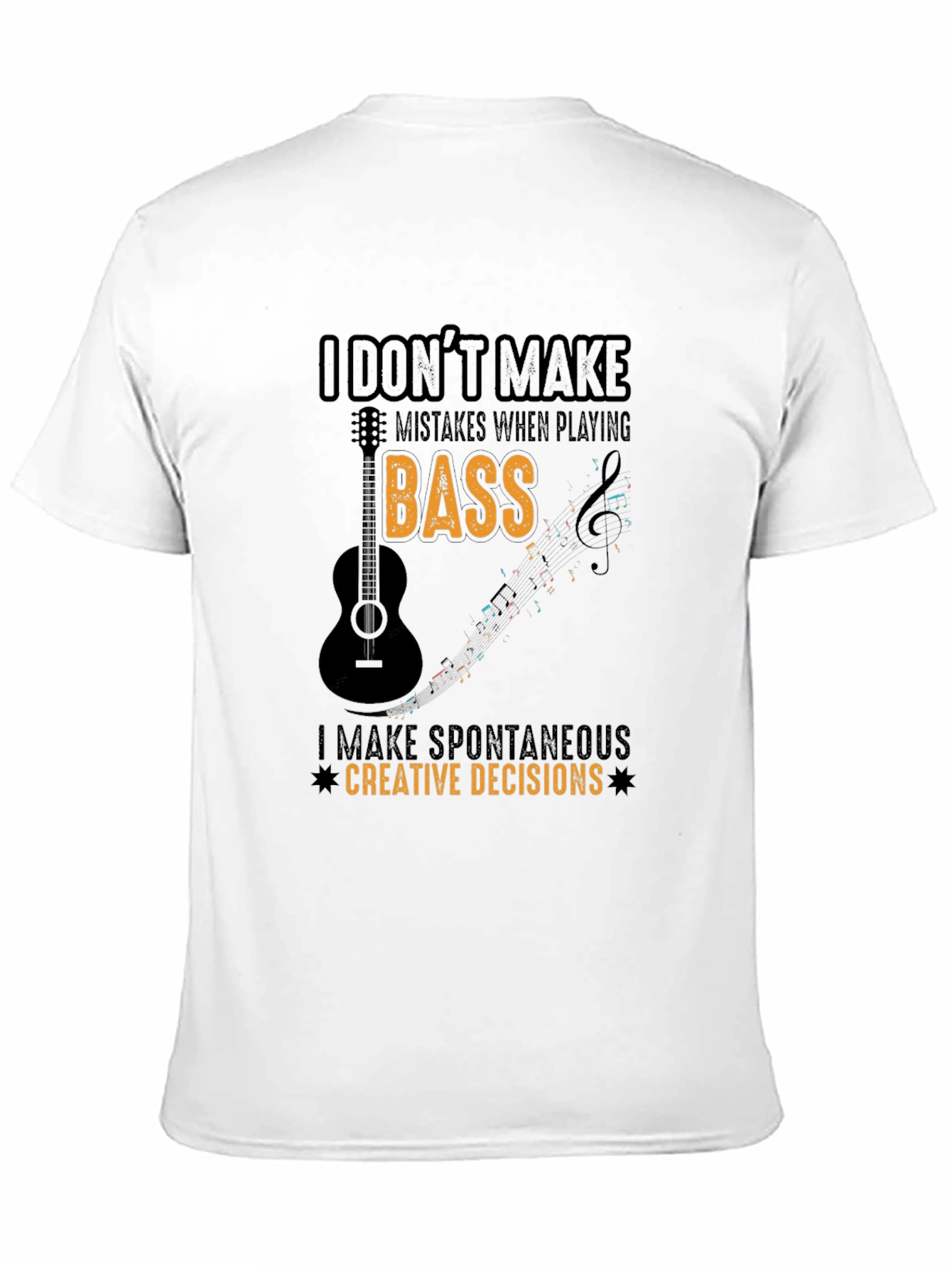 Camiseta Negra: Bajo Decisiones Creativas