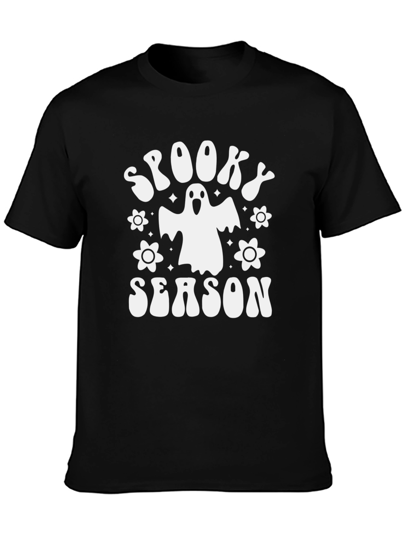 Camiseta Negra Spooky Season Halloween