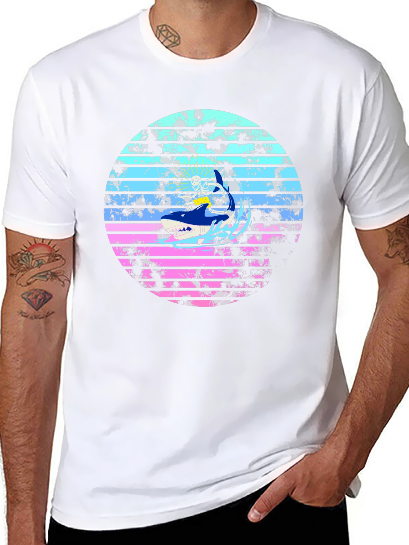 Camiseta Tiburón Retro Surfista