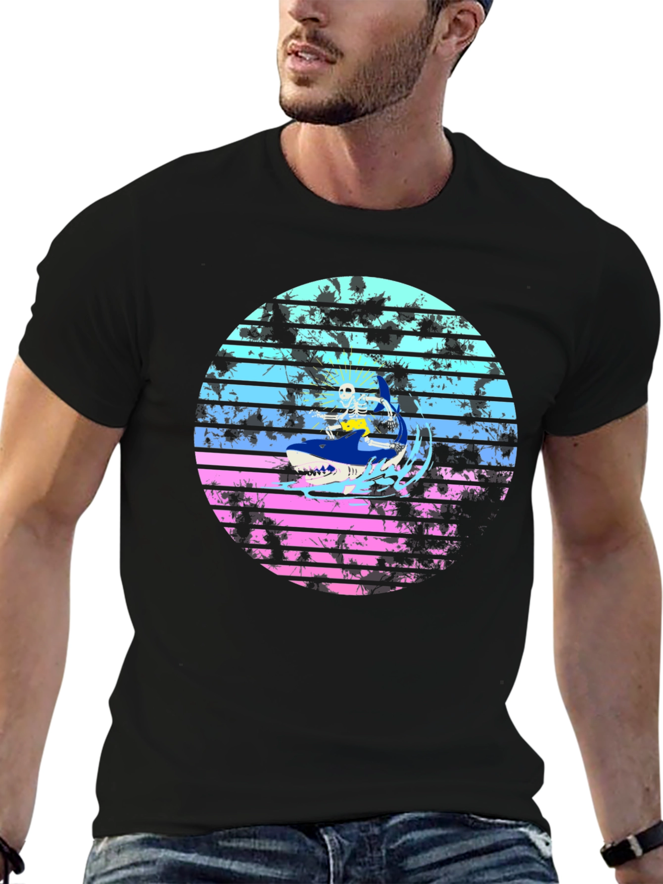 Camiseta Tiburón Retro Surfista