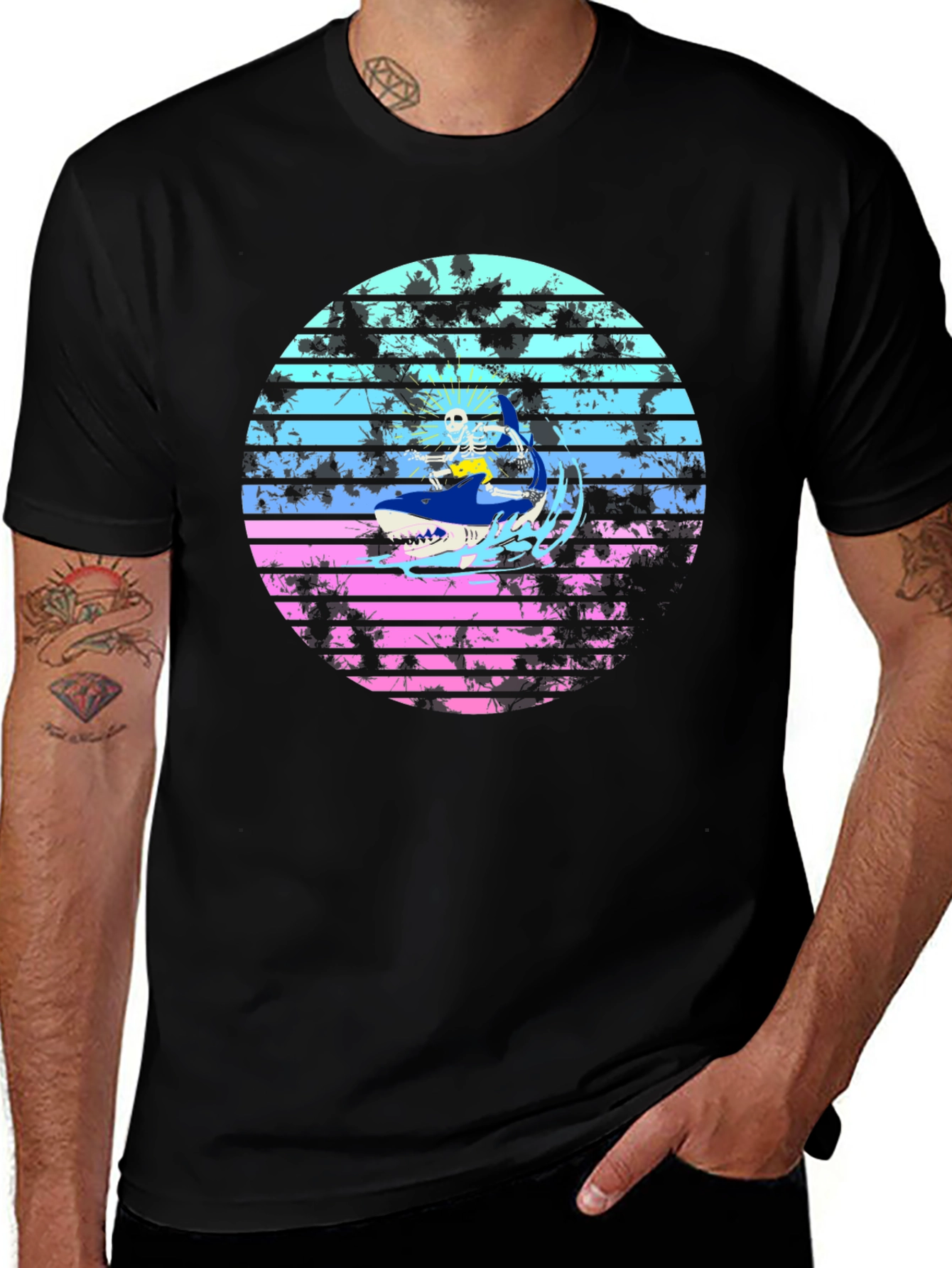 Camiseta Tiburón Retro Surfista