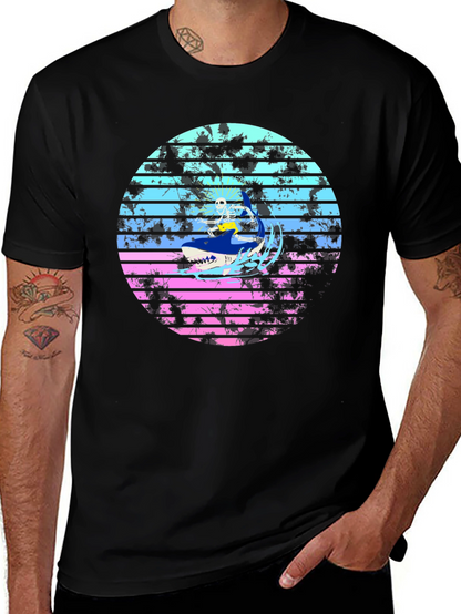 Camiseta Tiburón Retro Surfista