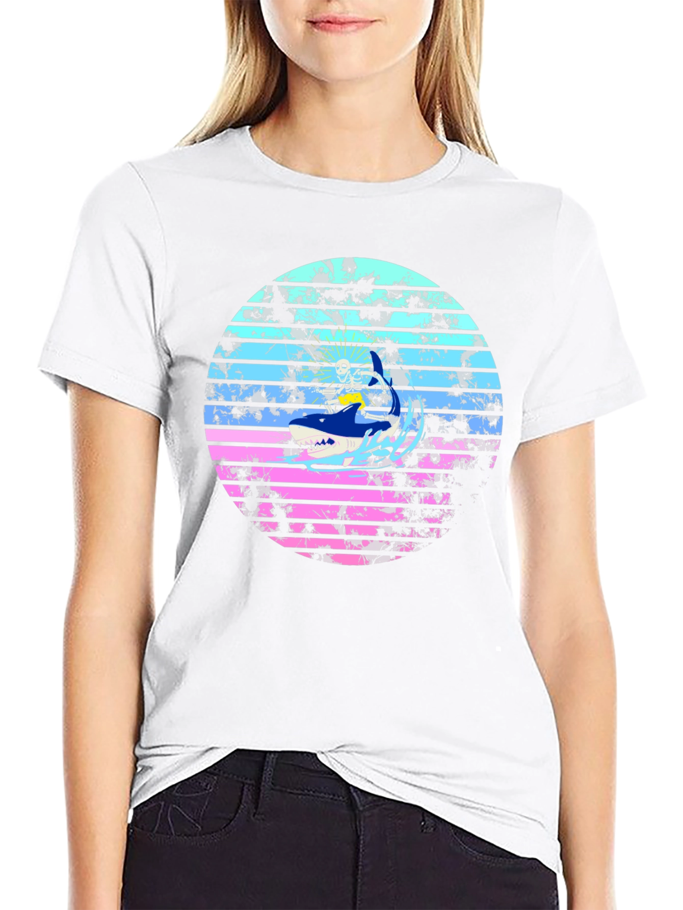 Camiseta Tiburón Retro Surfista