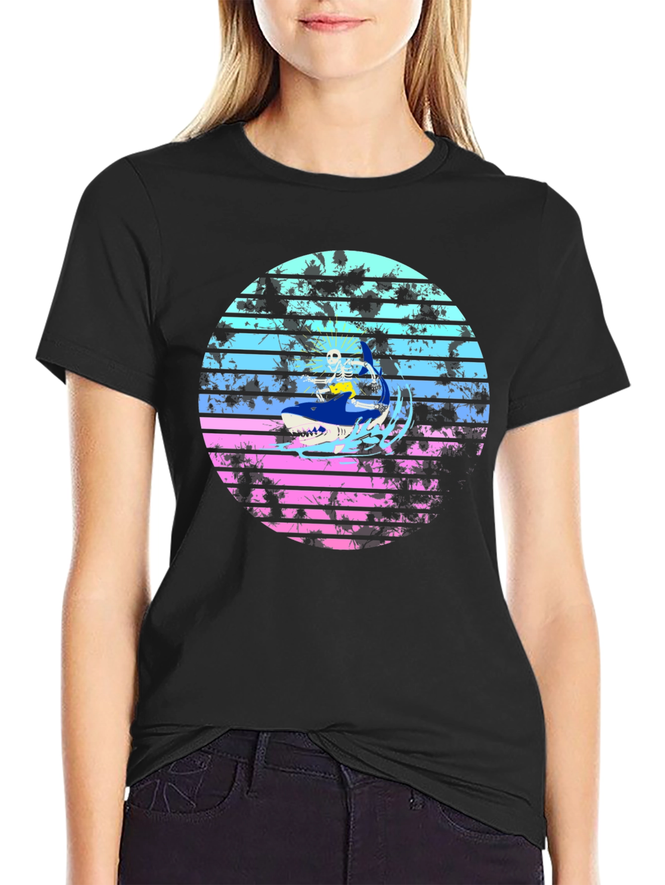 Camiseta Tiburón Retro Surfista