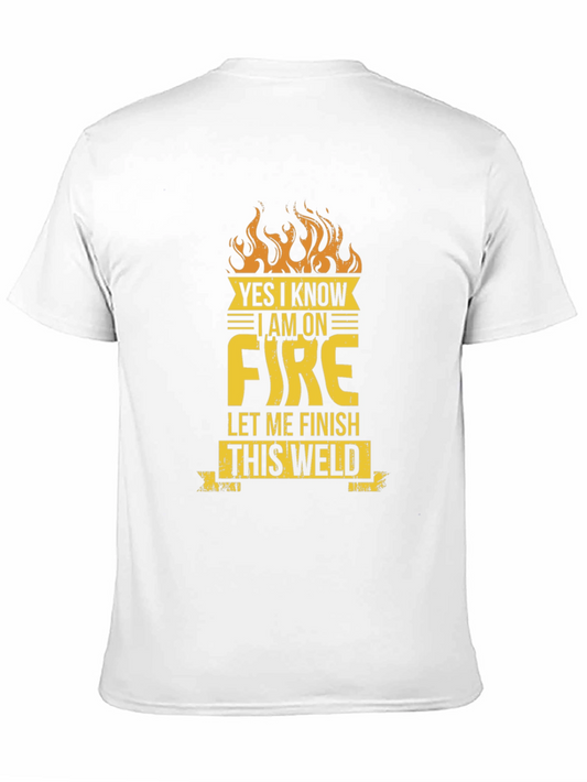 Camiseta Negra On Fire para Soldador