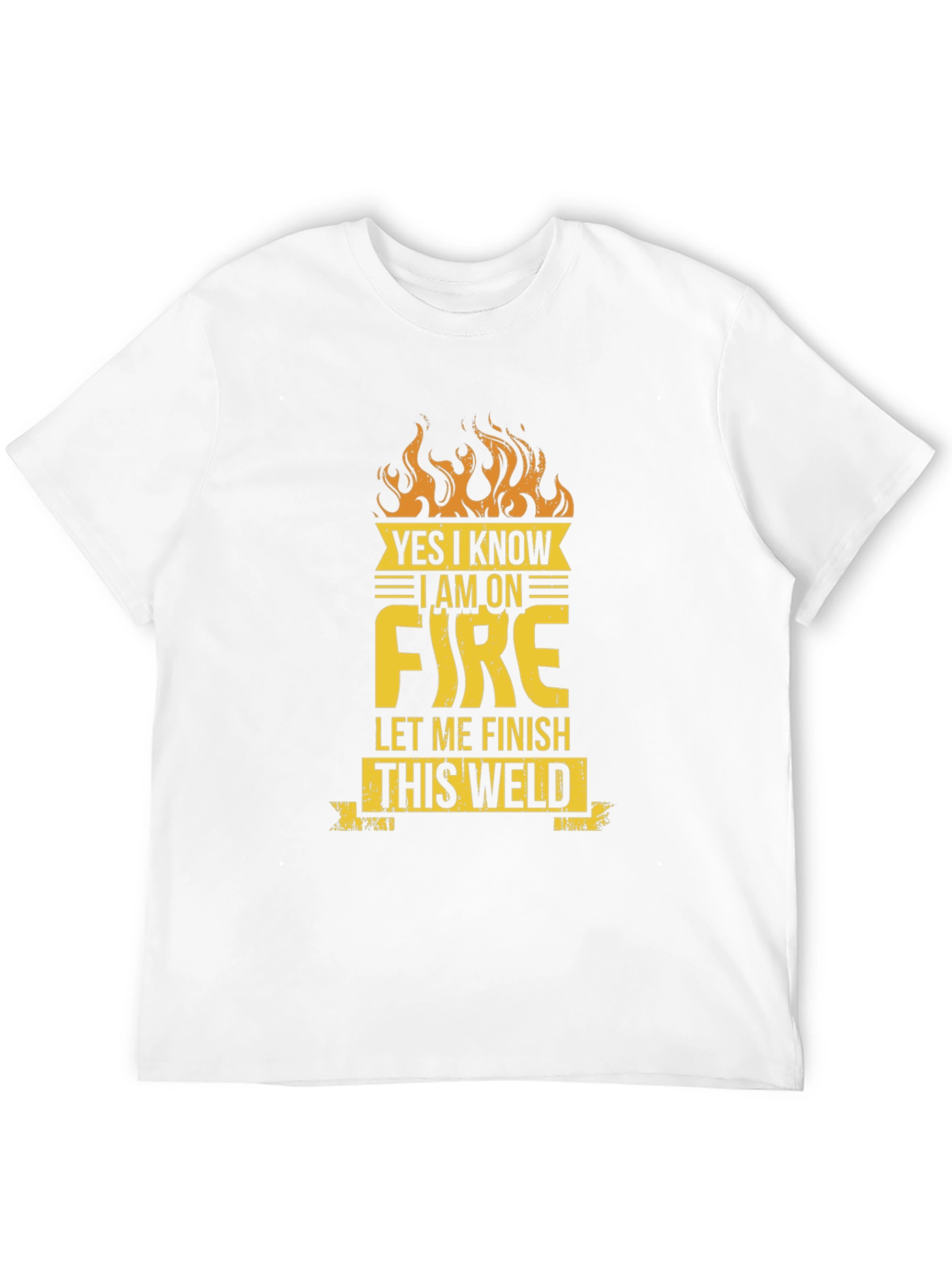 Camiseta Negra On Fire para Soldador