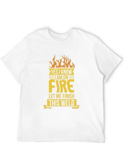 Camiseta Negra On Fire para Soldador