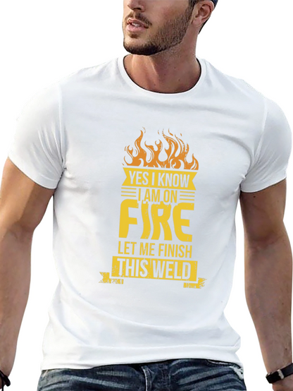 Camiseta Negra On Fire para Soldador