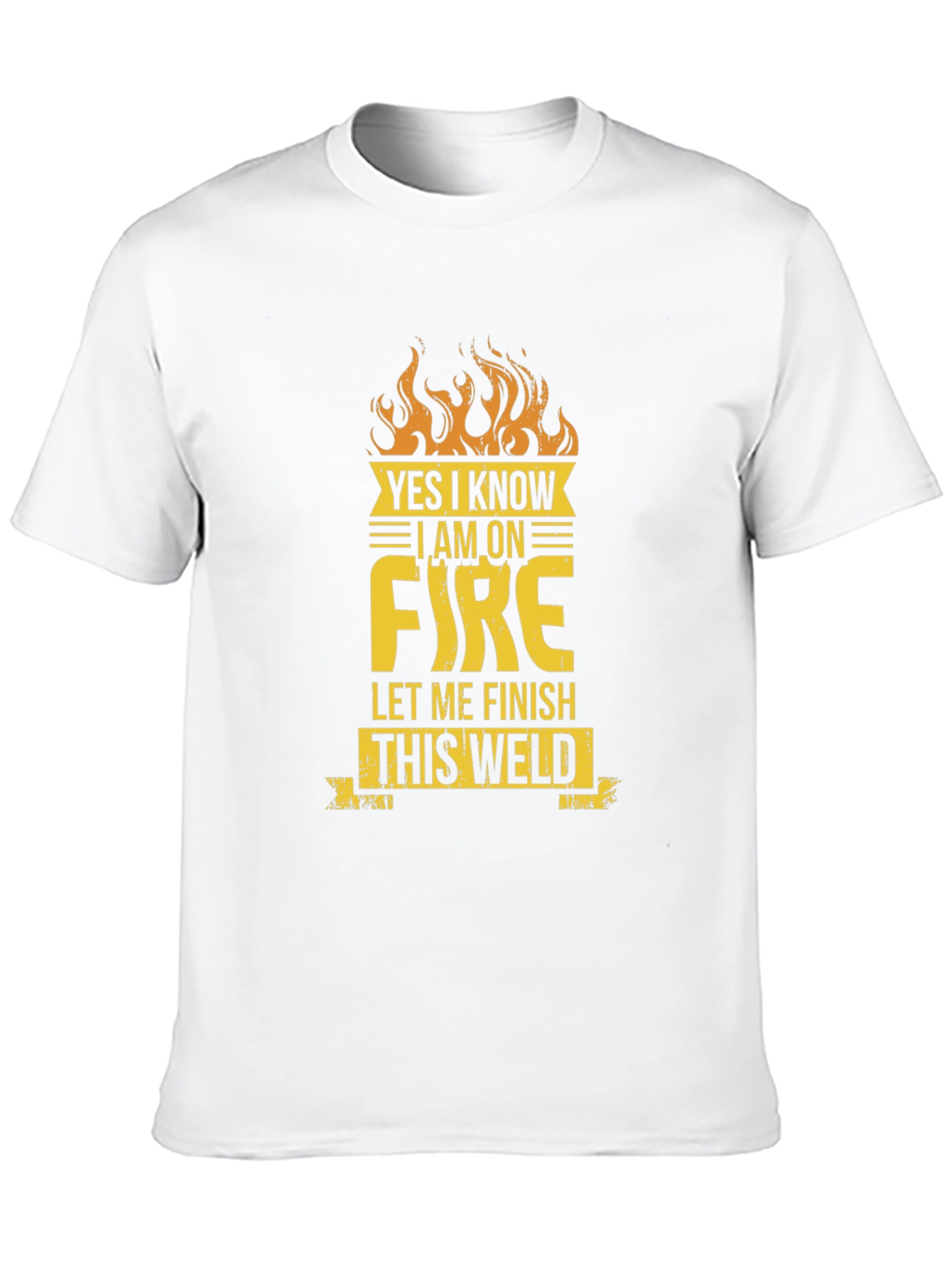 Camiseta Negra On Fire para Soldador